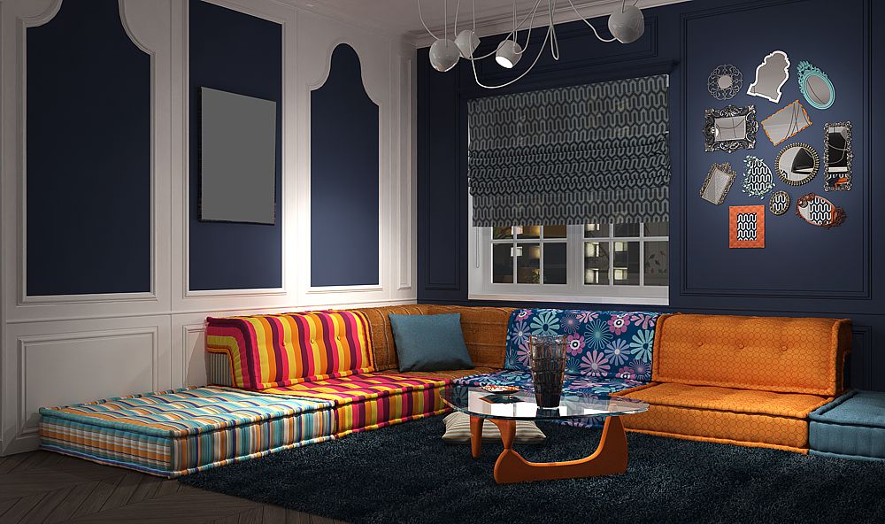 Eclectic lounge area reminding us of the Kasbah.