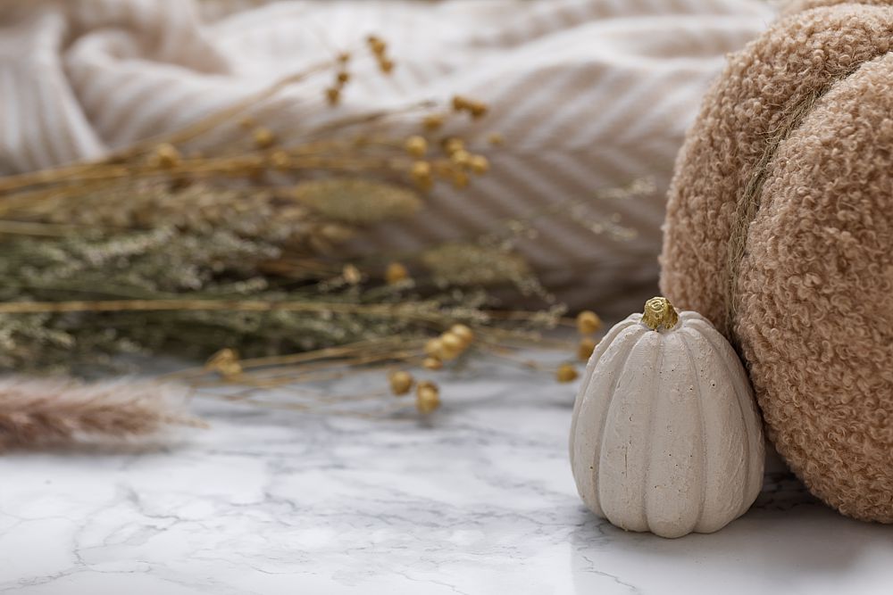 Just a light touch of fluffy pumpkin for a fun Fall.